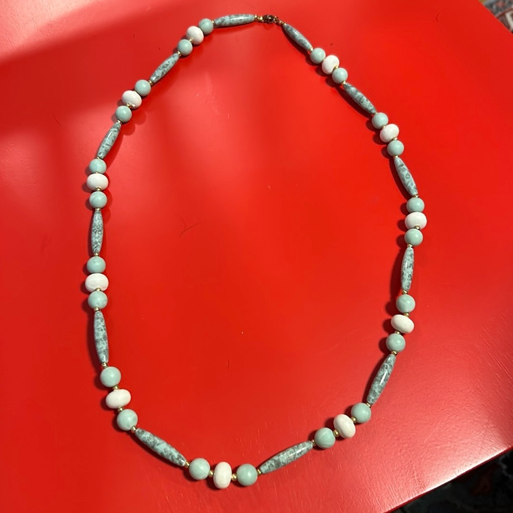 Vintage Sea Foam Hues Necklace